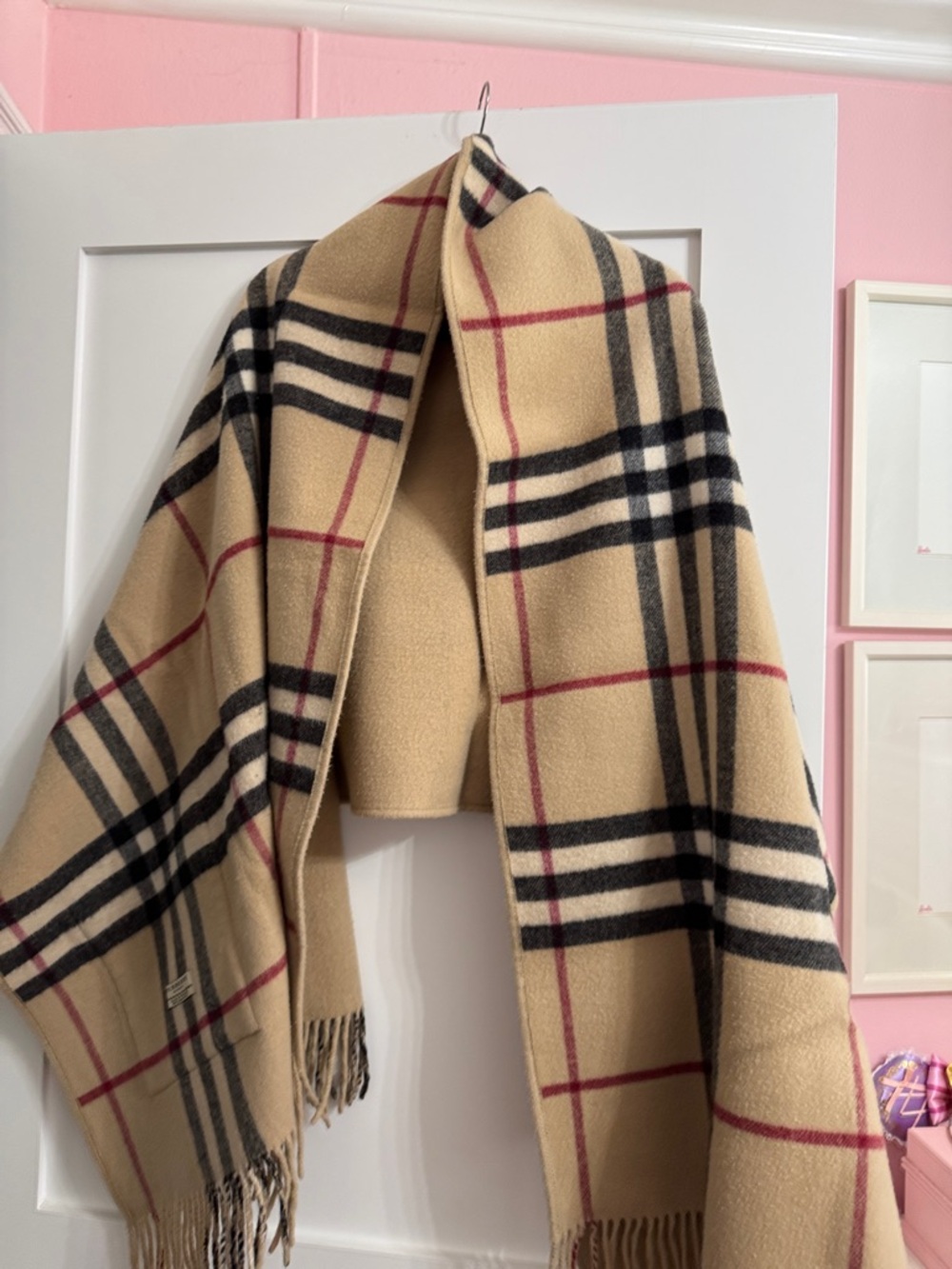 Burberry Plaid Fringe Wrap
